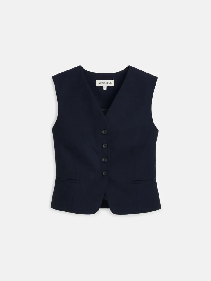 Alex Mill Set Dressing Women Soho Vest In Wool Dark Navy