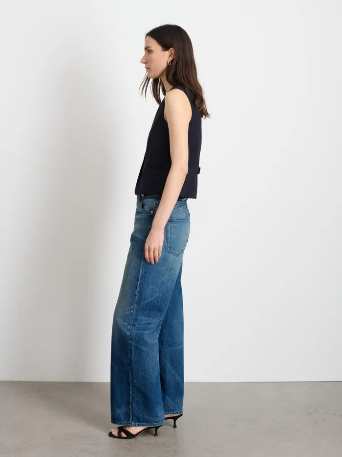 Alex Mill Set Dressing Women Soho Vest In Wool Dark Navy Alex Mill Set Dressing Women Soho Vest In Wool Dark Navy