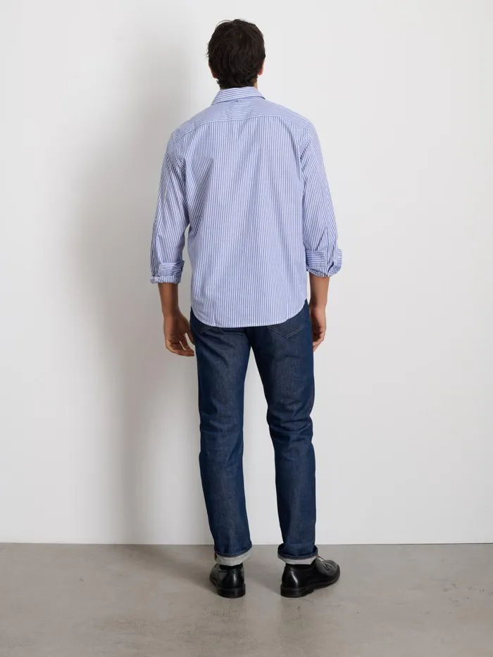 Alex Mill Shirts Men Mill Shirt In Striped Poplin Bluewhite