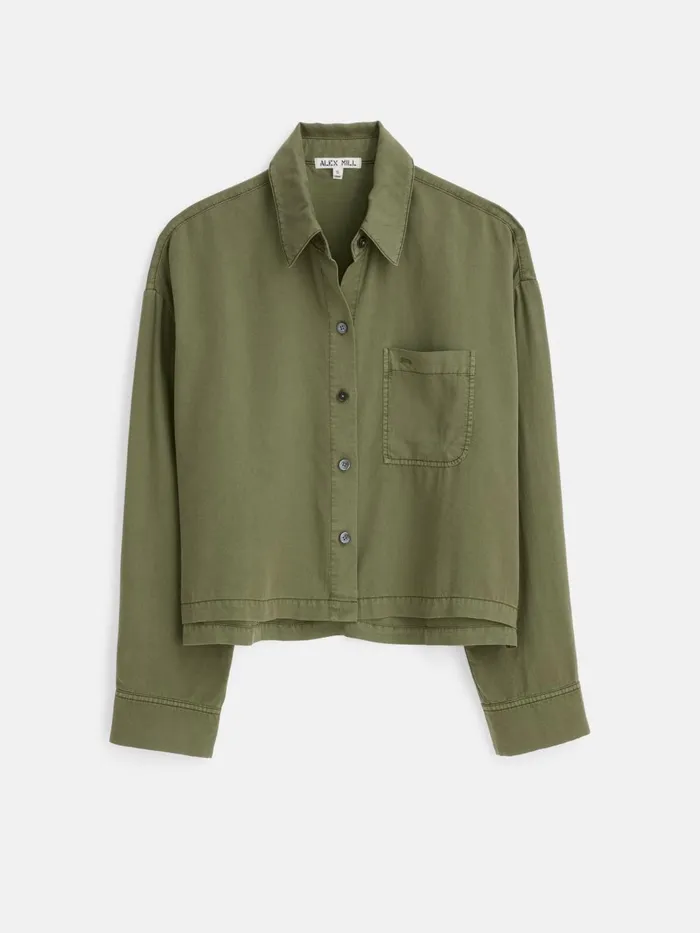 Alex Mill Shirts Tops Women Cropped Gemma Shirt Faded Olive
