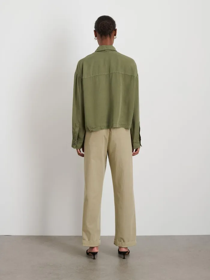 Alex Mill Shirts Tops Women Cropped Gemma Shirt Faded Olive