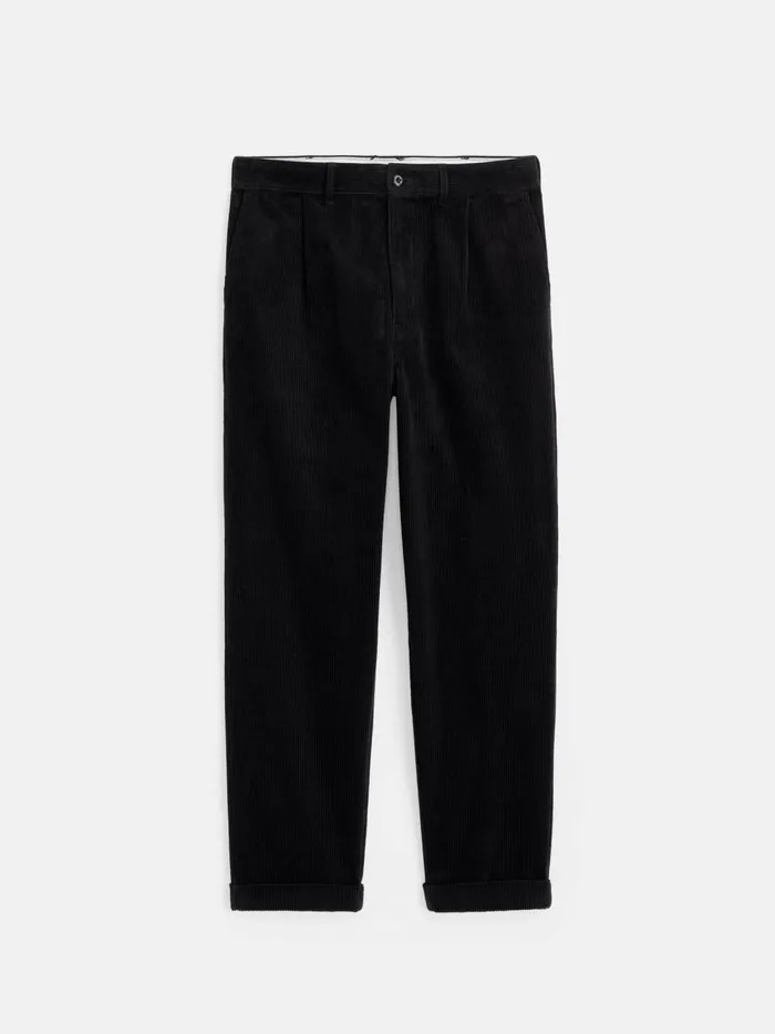 Alex Mill Suiting Blazers Men Standard Pleated Pant In Corduroy Black