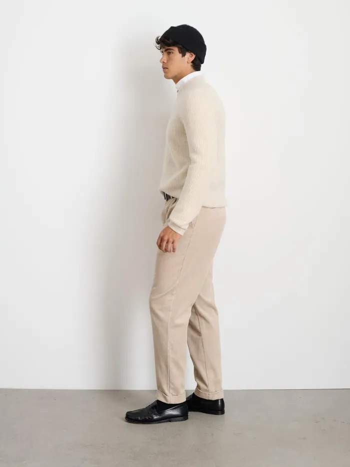 Alex Mill Suiting Blazers Men Standard Pleated Pant In Corduroy Long Inseam Cloud Grey