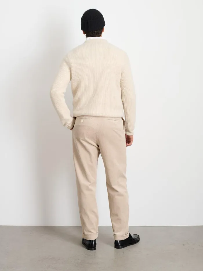 Alex Mill Suiting Blazers Men Standard Pleated Pant In Corduroy Long Inseam Cloud Grey