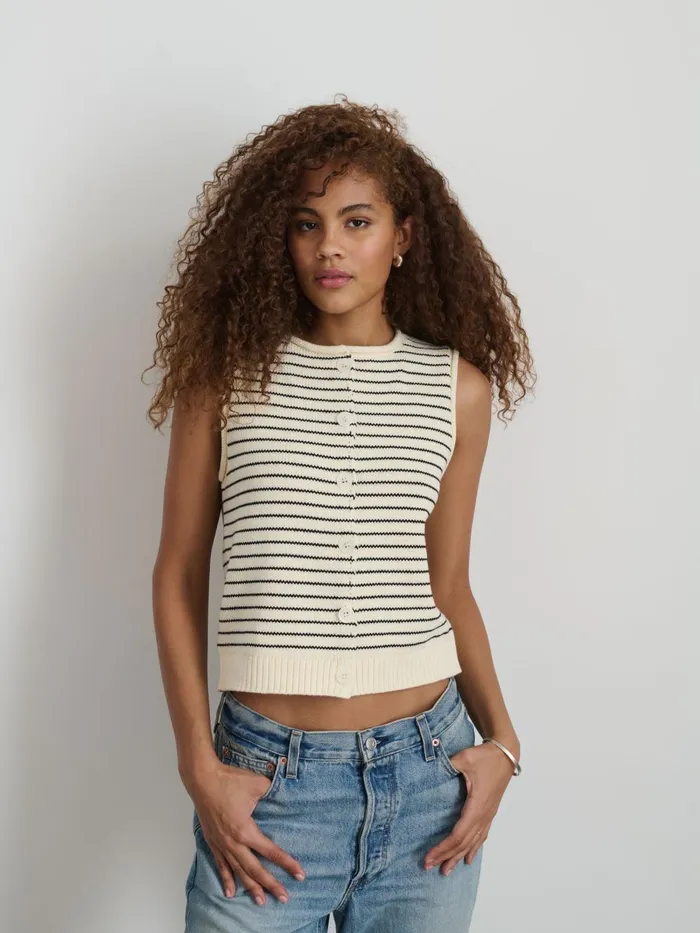 Alex Mill Sweaters Women Bridget Striped Vest In Cotton