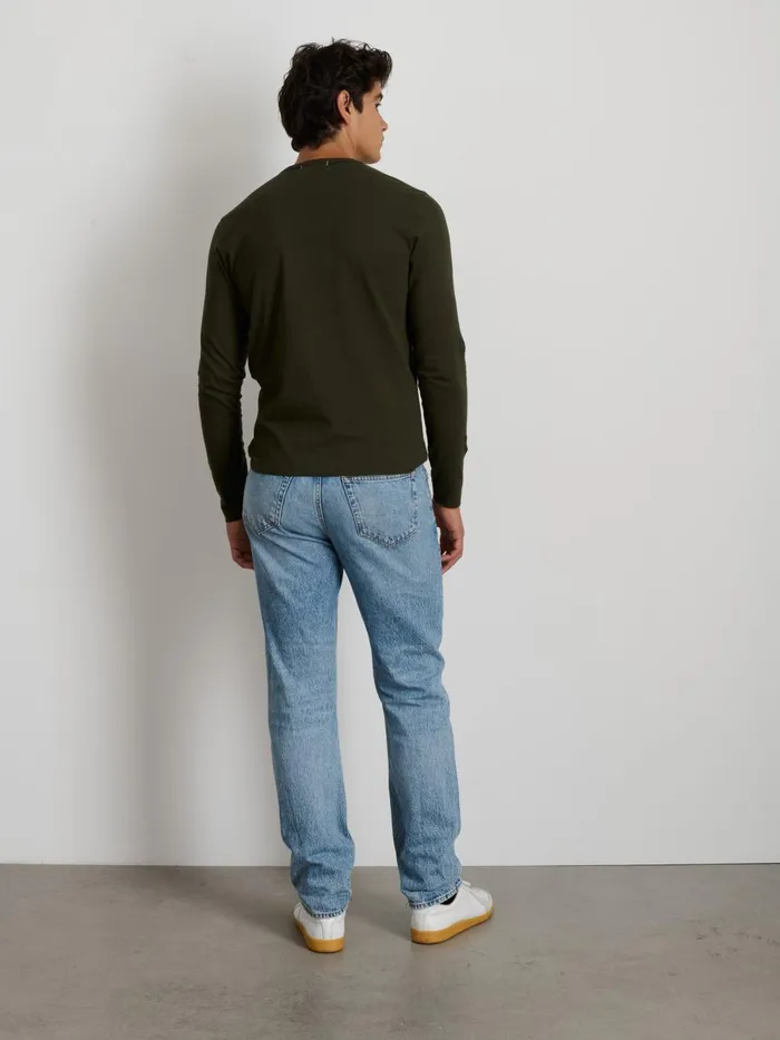 Alex Mill Tees Polos Men Standard LongSleeve TShirt In Slub Cotton Deep Forest