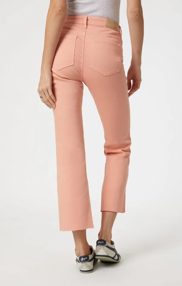Anika Crop Flare In Peach Fuzz Flex Blue Women Mavi Jeans Denim
