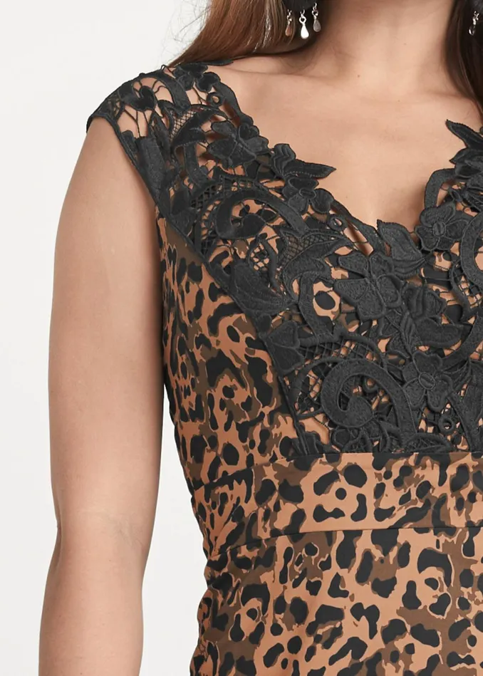 ANIMAL PRINT OCCASION DRESS Brown Multi Women VENUS Maxi Dresses