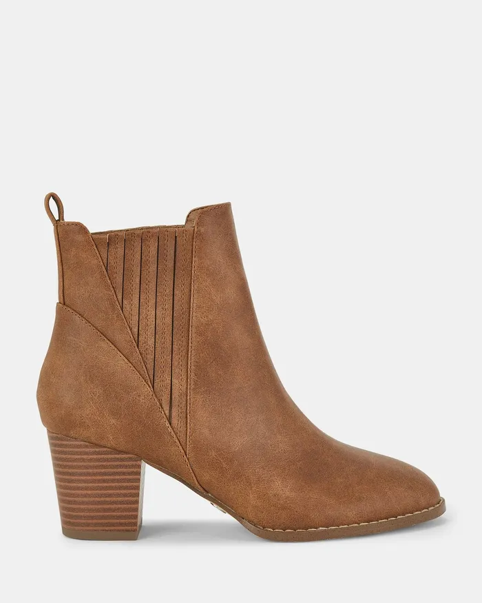 Ankle Boots NOVO Shoes Women DEVAN TAN