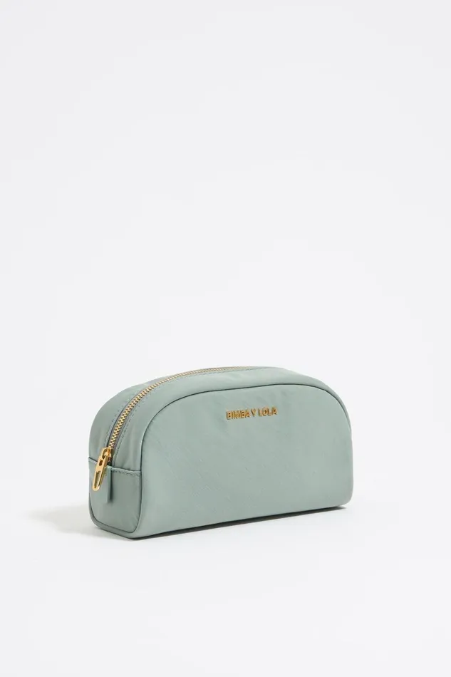 Aquamarine Nylon Makeup Case Lake Green Women Bimba Y Lola Vanity Pouches