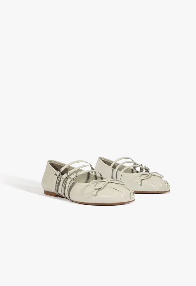 Arissa Strap Ballet Flat Gray Women Schutz Shoes Ballerinas