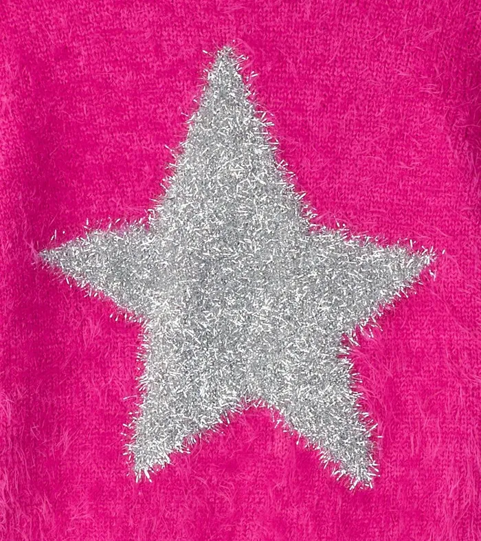 Baby and Toddler Girls Star Furry Sweater Hatley
