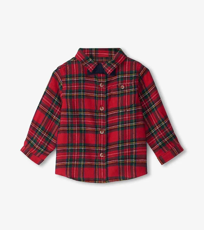 Baby and Toddler Red Plaid Button Down Shirt Hatley