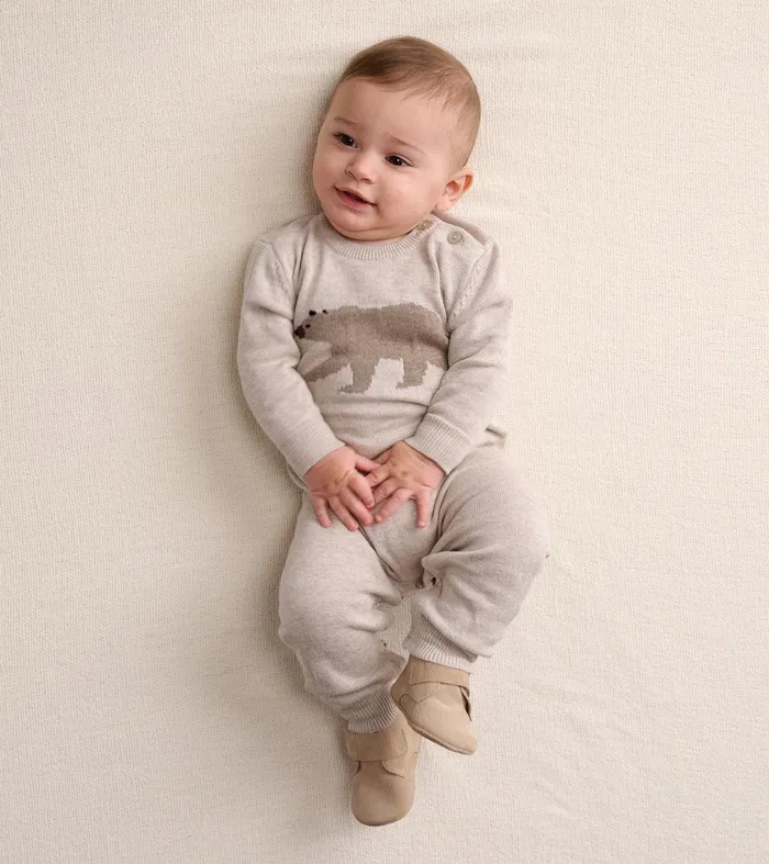Baby Bear Cub Sweater Onesie Hatley