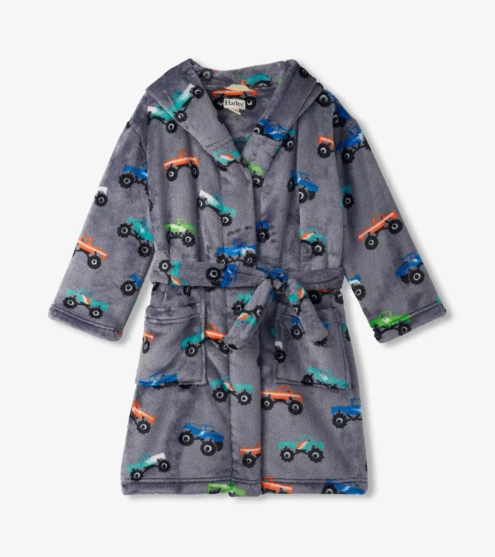 Baby Boys Monster Trucks Fleece Robe Hatley