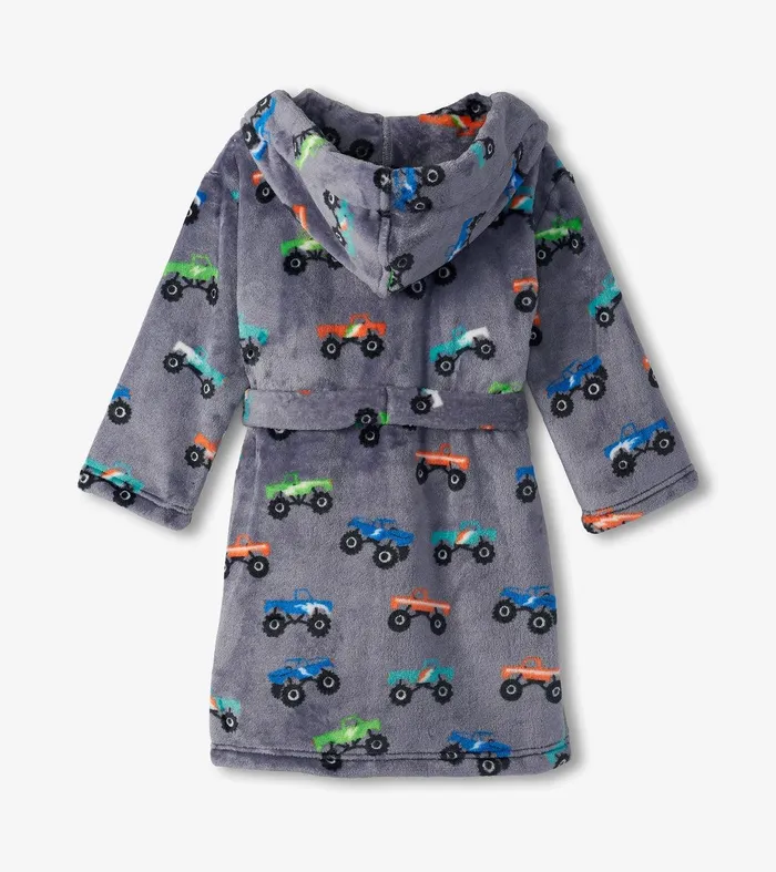Baby Boys Monster Trucks Fleece Robe Hatley