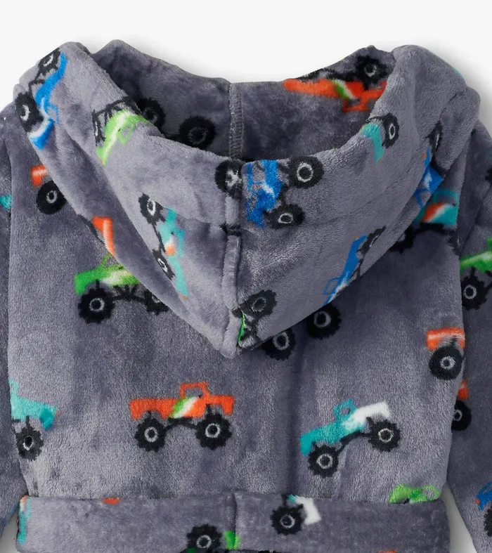 Baby Boys Monster Trucks Fleece Robe Hatley