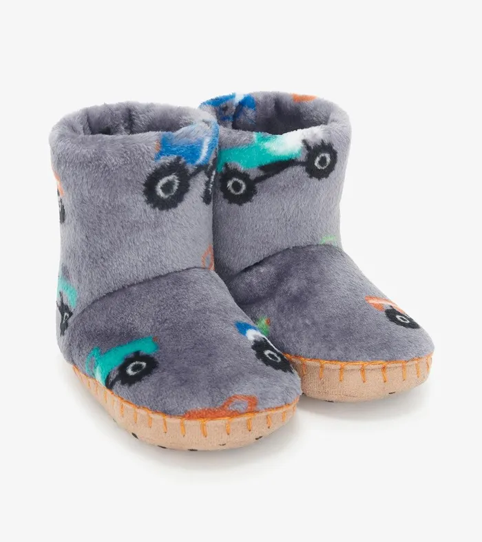 Baby Boys Monster Trucks Fleece Slippers Hatley