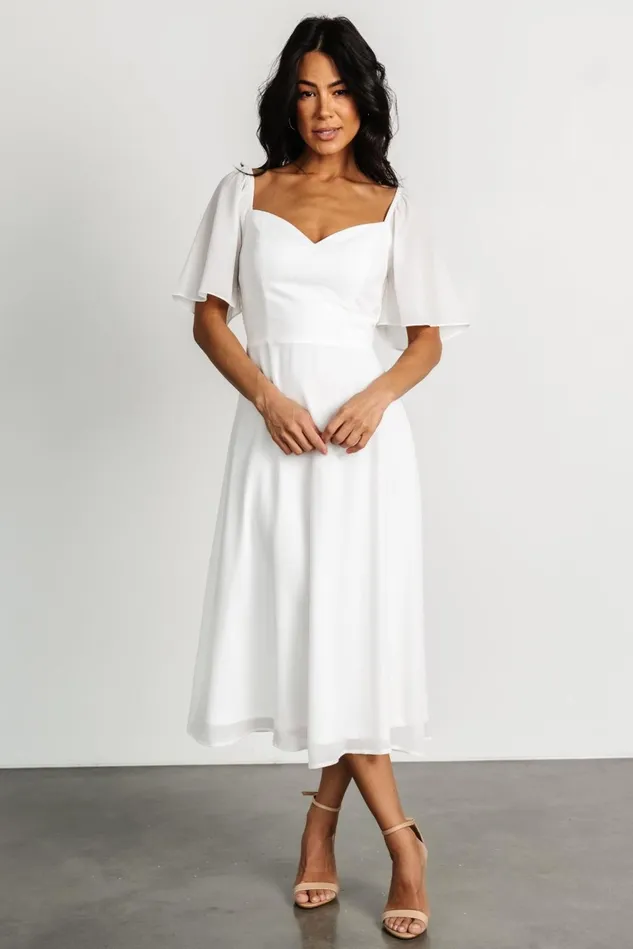 Baltic Born Bridal Women Colette Sweetheart Midi Dress White