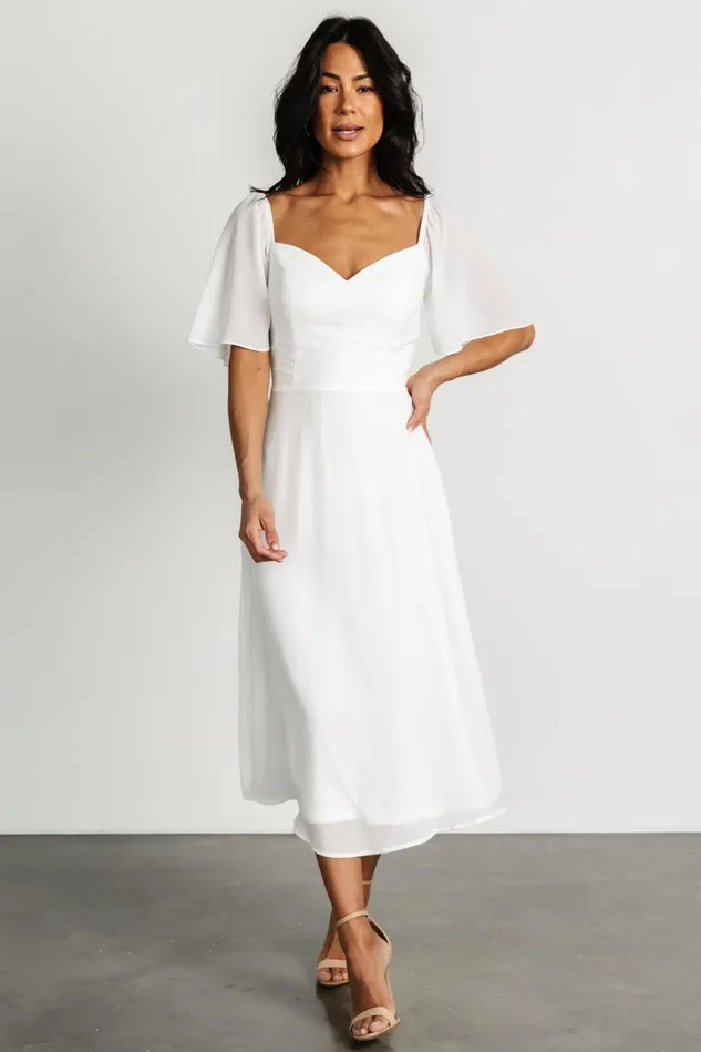 Baltic Born Bridal Women Colette Sweetheart Midi Dress White