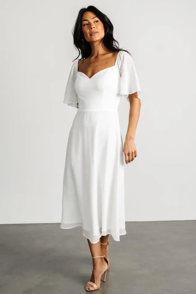 Baltic Born Bridal Women Colette Sweetheart Midi Dress White