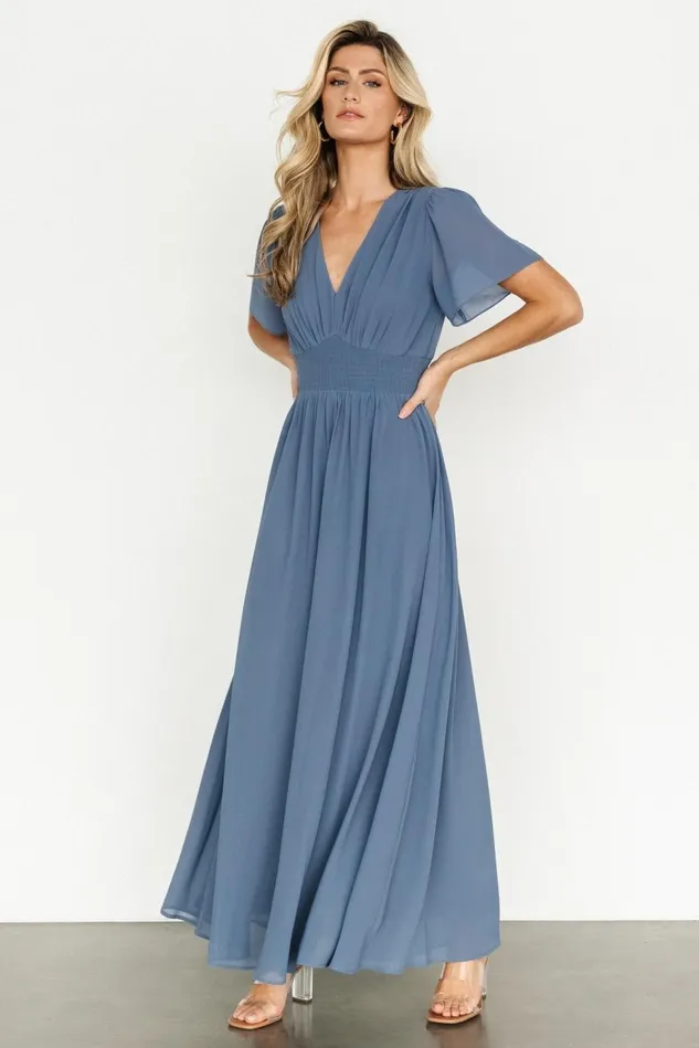 Baltic Born Bump Friendly Women Birdie Maxi Dress Whisper Blue