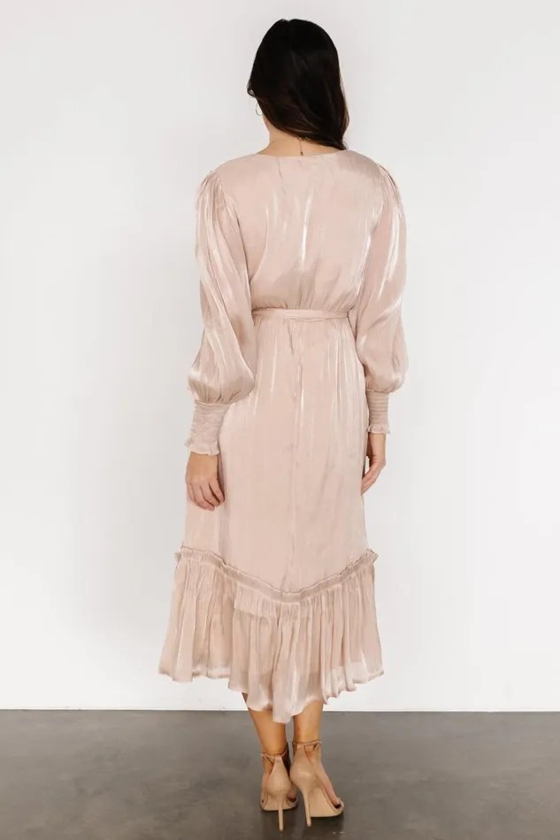 Baltic Born Bump Friendly Women Flynn Midi Dress Champagne Baltic Born Bump Friendly Women Flynn Midi Dress Champagne