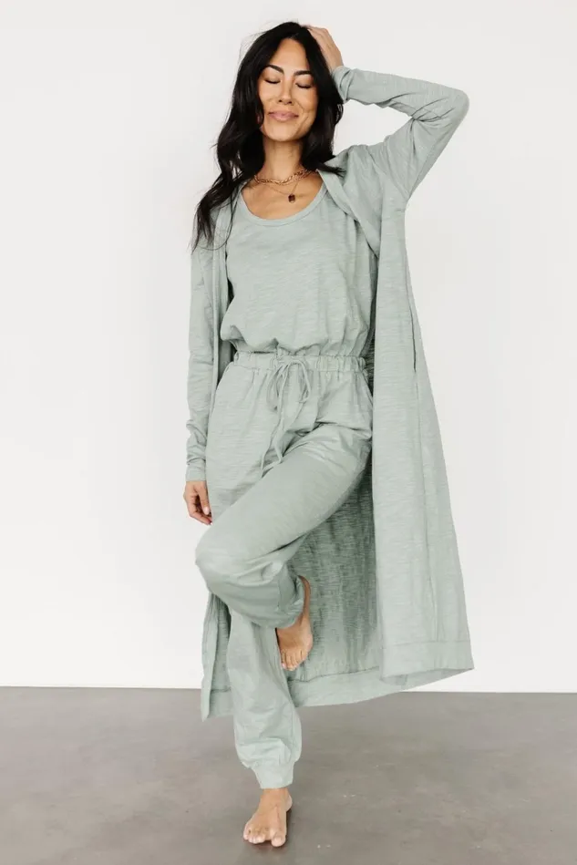 Baltic Born Cardigans Women Janae Jumpsuit Cardigan Set Sage