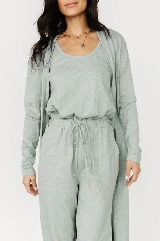 Baltic Born Cardigans Women Janae Jumpsuit Cardigan Set Sage
