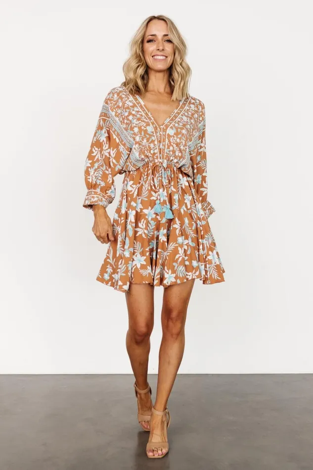 Baltic Born Cover Ups Women Adria Mini Dress Camel Blue