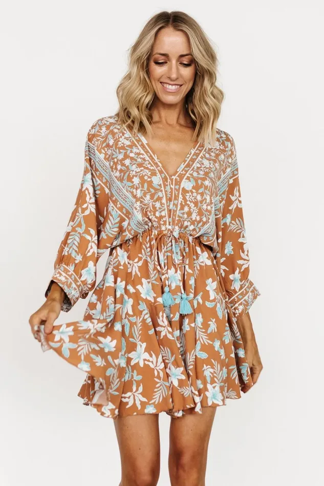 Baltic Born Cover Ups Women Adria Mini Dress Camel Blue