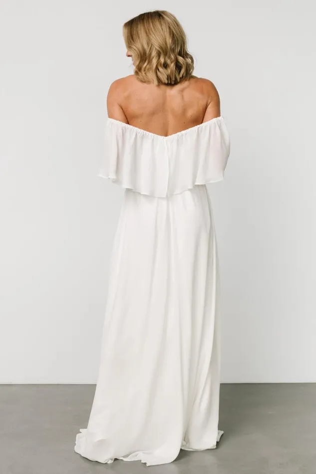 Baltic Born Maxi Dresses Women Diana Off Shoulder Maxi Dress Off White Baltic Born Maxi Dresses Women Diana Off Shoulder Maxi Dress Off White