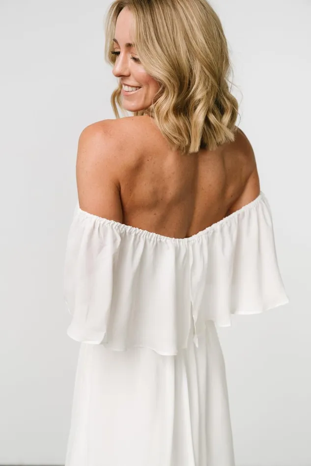 Baltic Born Maxi Dresses Women Diana Off Shoulder Maxi Dress Off White Baltic Born Maxi Dresses Women Diana Off Shoulder Maxi Dress Off White