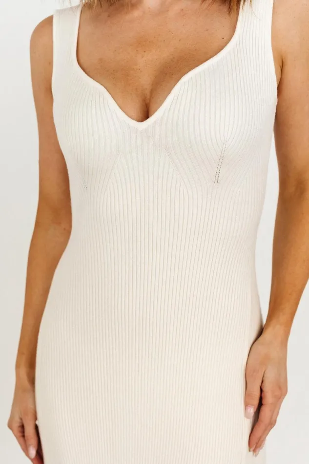 Baltic Born Maxi Dresses Women Justine Ribbed Tank Maxi Dress Cream Baltic Born Maxi Dresses Women Justine Ribbed Tank Maxi Dress Cream