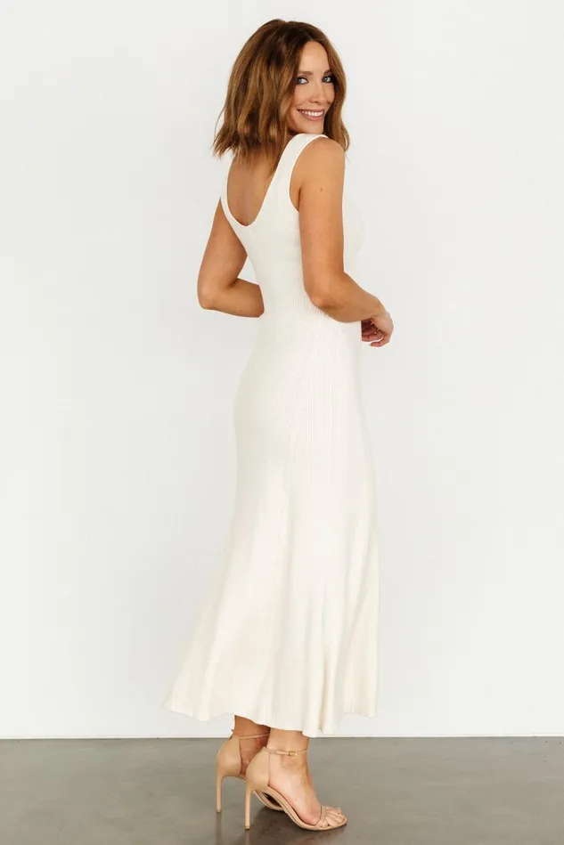 Baltic Born Maxi Dresses Women Justine Ribbed Tank Maxi Dress Cream Baltic Born Maxi Dresses Women Justine Ribbed Tank Maxi Dress Cream