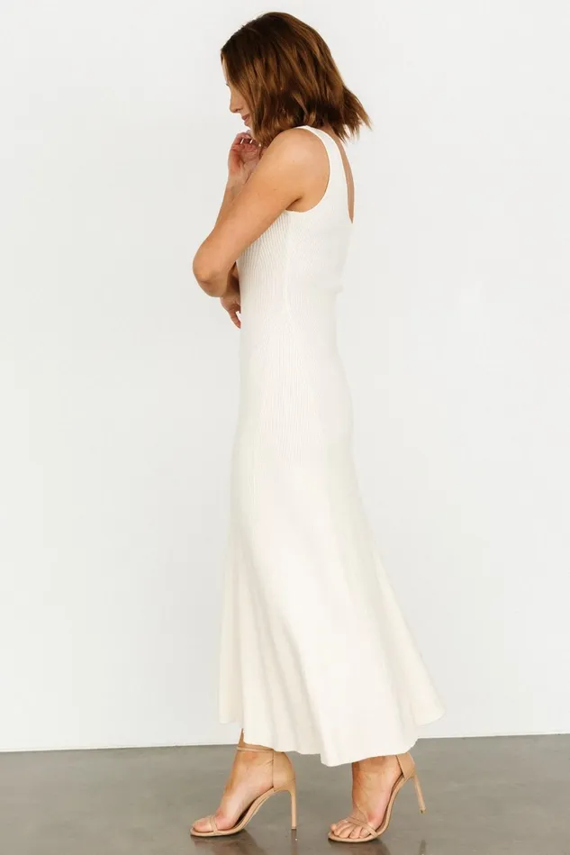 Baltic Born Maxi Dresses Women Justine Ribbed Tank Maxi Dress Cream Baltic Born Maxi Dresses Women Justine Ribbed Tank Maxi Dress Cream