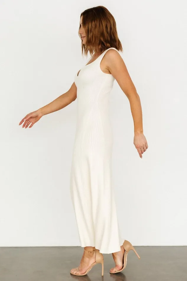 Baltic Born Maxi Dresses Women Justine Ribbed Tank Maxi Dress Cream Baltic Born Maxi Dresses Women Justine Ribbed Tank Maxi Dress Cream