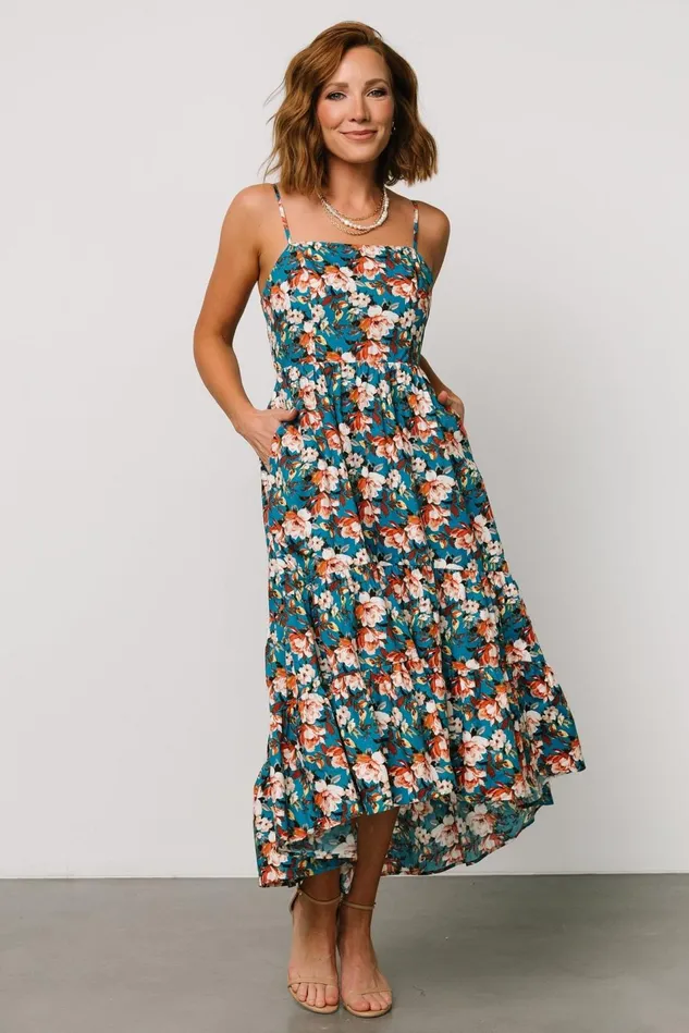 Baltic Born Maxi Dresses Women Shari Tank Maxi Dress Deep Blue Floral Baltic Born Maxi Dresses Women Shari Tank Maxi Dress Deep Blue Floral