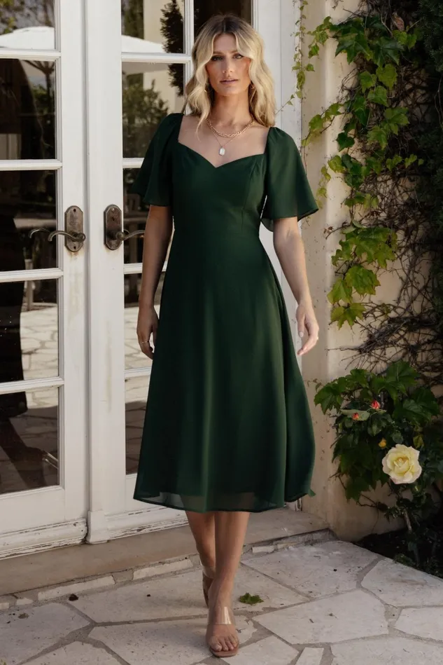 Baltic Born Midi Dresses Women Colette Sweetheart Midi Dress Evergreen Baltic Born Midi Dresses Women Colette Sweetheart Midi Dress Evergreen