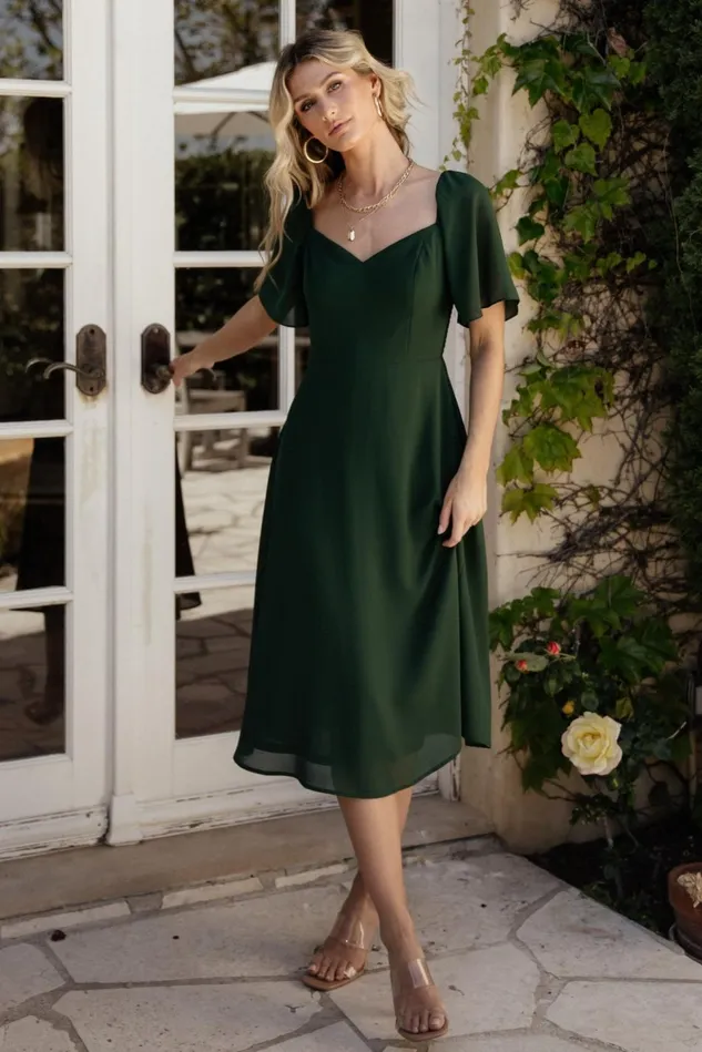 Baltic Born Midi Dresses Women Colette Sweetheart Midi Dress Evergreen Baltic Born Midi Dresses Women Colette Sweetheart Midi Dress Evergreen