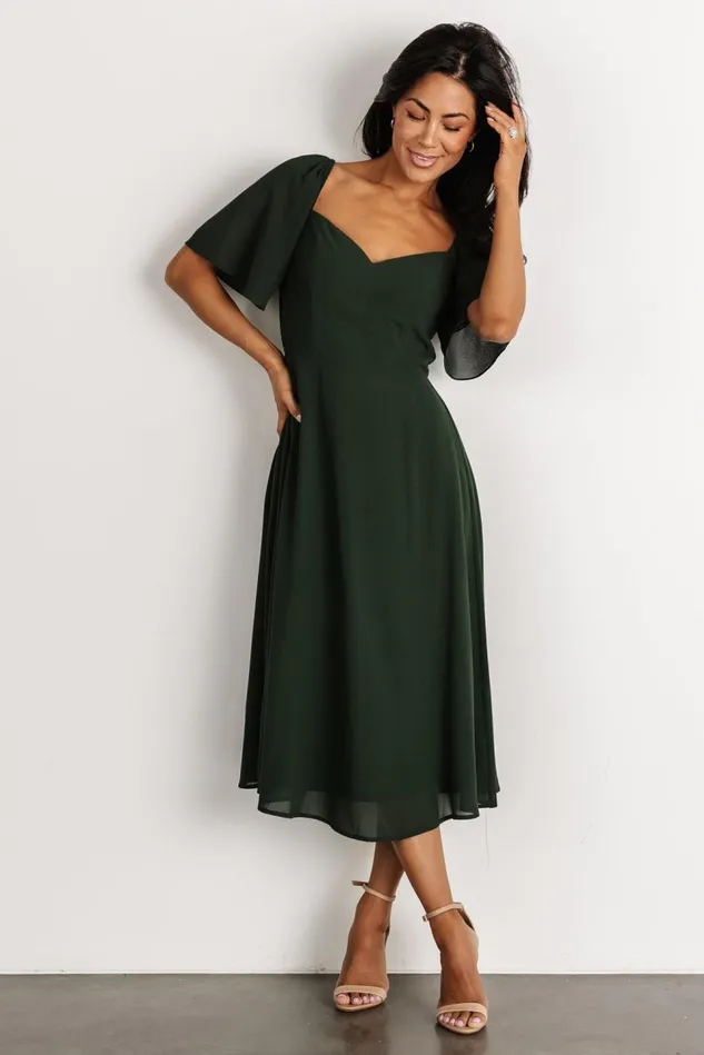 Baltic Born Midi Dresses Women Colette Sweetheart Midi Dress Evergreen Baltic Born Midi Dresses Women Colette Sweetheart Midi Dress Evergreen