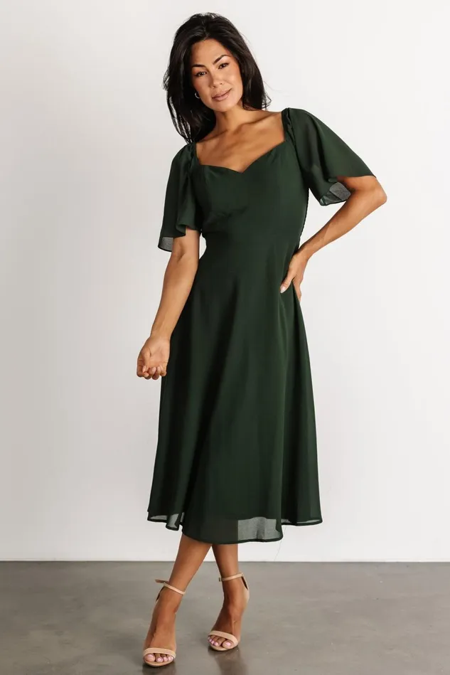 Baltic Born Midi Dresses Women Colette Sweetheart Midi Dress Evergreen Baltic Born Midi Dresses Women Colette Sweetheart Midi Dress Evergreen