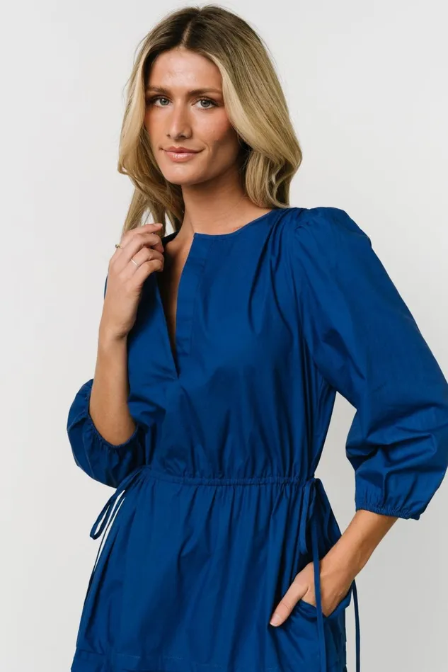 Baltic Born Midi Dresses Women Santa Fe Poplin Midi Dress Cobalt Baltic Born Midi Dresses Women Santa Fe Poplin Midi Dress Cobalt