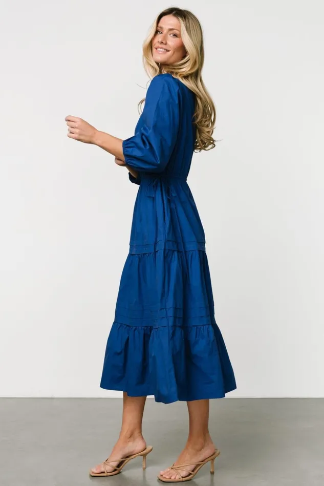 Baltic Born Midi Dresses Women Santa Fe Poplin Midi Dress Cobalt Baltic Born Midi Dresses Women Santa Fe Poplin Midi Dress Cobalt