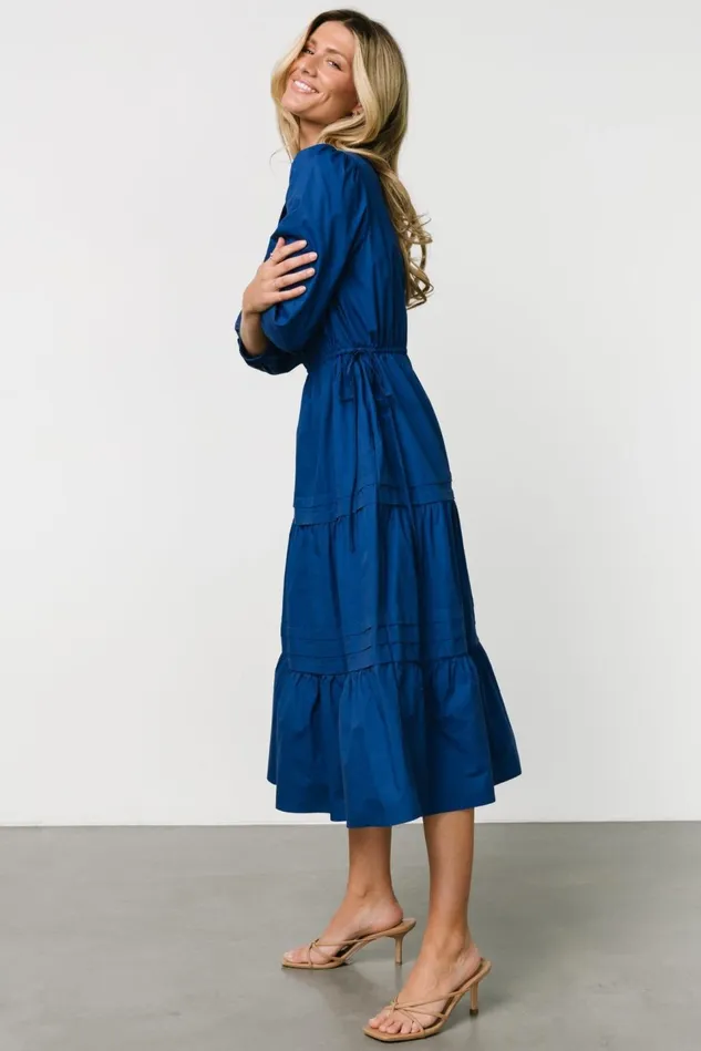 Baltic Born Midi Dresses Women Santa Fe Poplin Midi Dress Cobalt Baltic Born Midi Dresses Women Santa Fe Poplin Midi Dress Cobalt