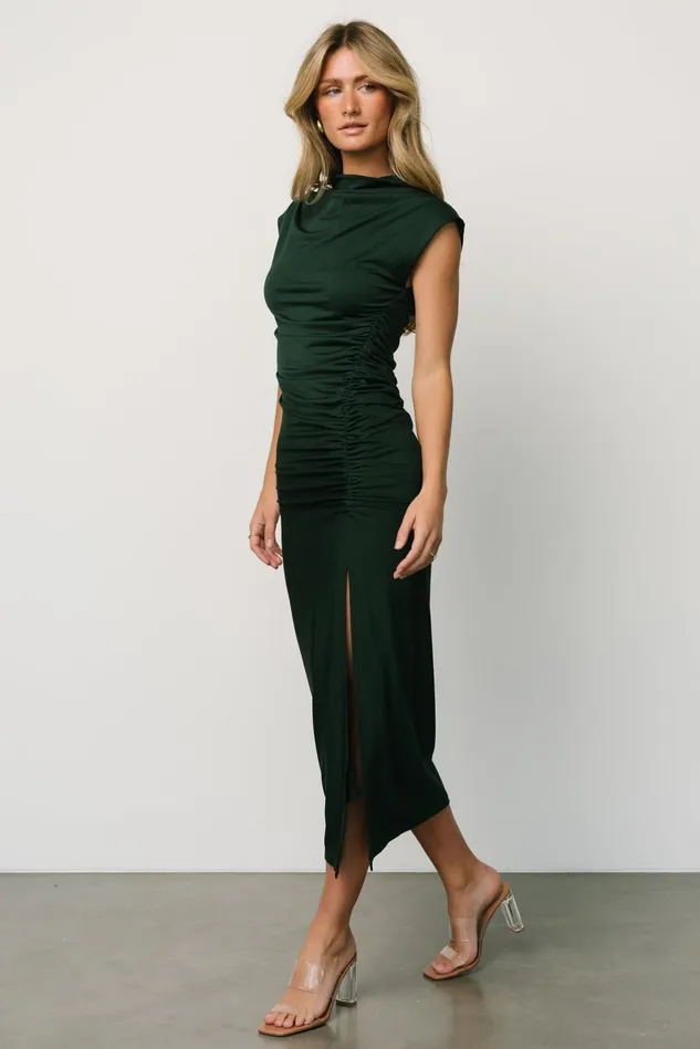 Baltic Born Midi Dresses Women Sasha Ruched Maxi Dress Green Baltic Born Midi Dresses Women Sasha Ruched Maxi Dress Green