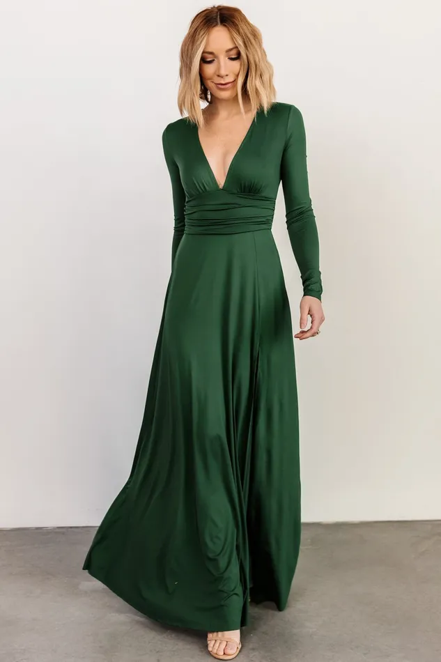 Baltic Born Mother Of The Bride Women Arianna Maxi Dress Hunter Green