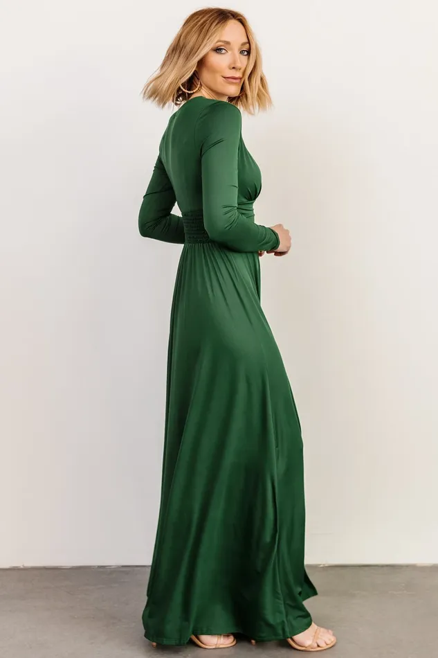 Baltic Born Mother Of The Bride Women Arianna Maxi Dress Hunter Green