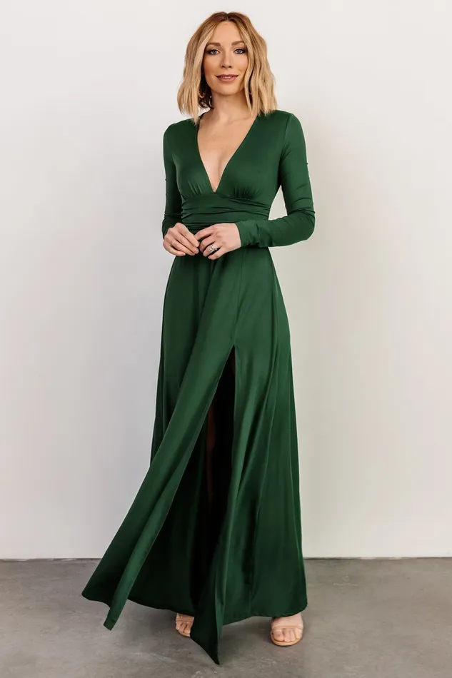Baltic Born Mother Of The Bride Women Arianna Maxi Dress Hunter Green