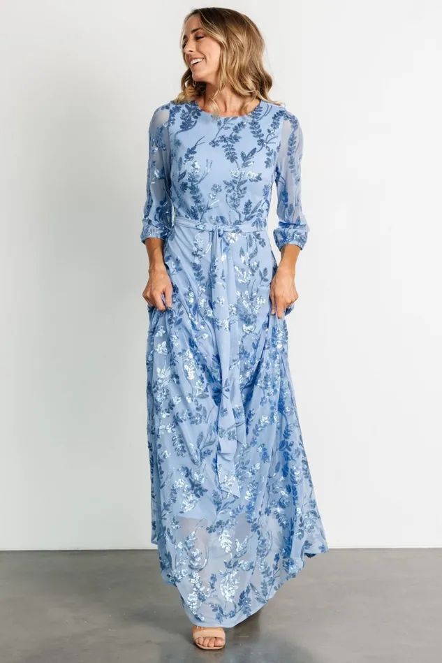 Baltic Born Mother Of The Bride Women Destiny Sequin Maxi Dress Blue Baltic Born Mother Of The Bride Women Destiny Sequin Maxi Dress Blue